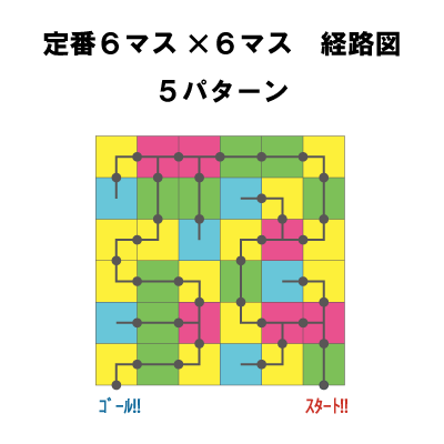 定番 6マス×6マス 経路図